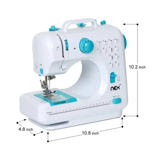 NEX&trade; Indigo Blue Modern Crafting Sewing Machine with 12 Built-In Stitches {7}