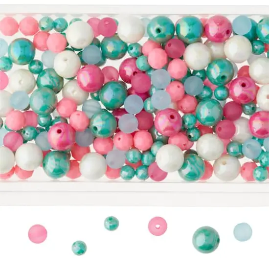 Mixed Pink & Turquoise Craft Beads By Bead Landing&trade; {1}