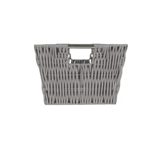 Simplify 3-Piece Rattan Tote Basket Set Gray {11}
