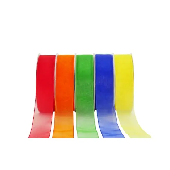 5 Color Sheer Value Pack Ribbon by Celebrate It&reg; Primary {1}