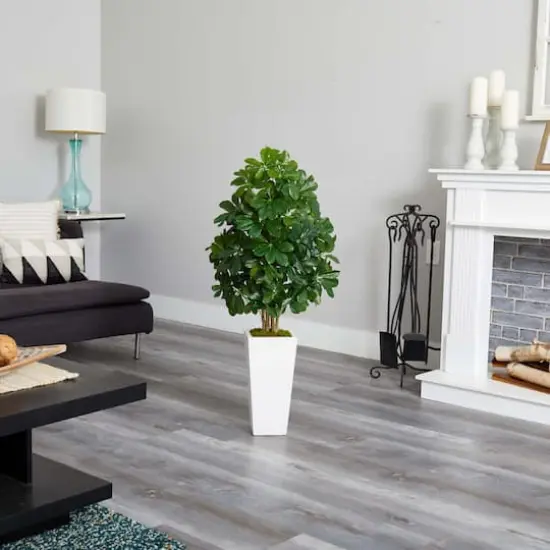 3ft. Umbrella Tree in White Vase {5}