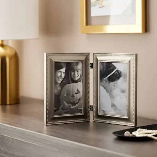Simply Essentials&trade; 4" x 6" Antique Pewter Hinged Frame by Studio D&eacute;cor&reg; {5}