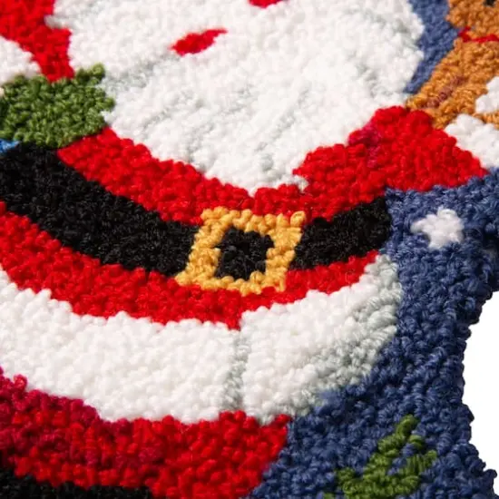 Glitzhome&reg; 19" Santa Hooked Stocking {8}