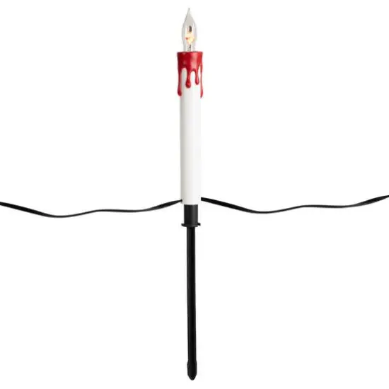 5ct. Lighted Flickering Candle Halloween Pathway Marker Lights {7}