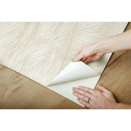 RoomMates Swaying Fronds Peel & Stick Wallpaper Taupe {9}
