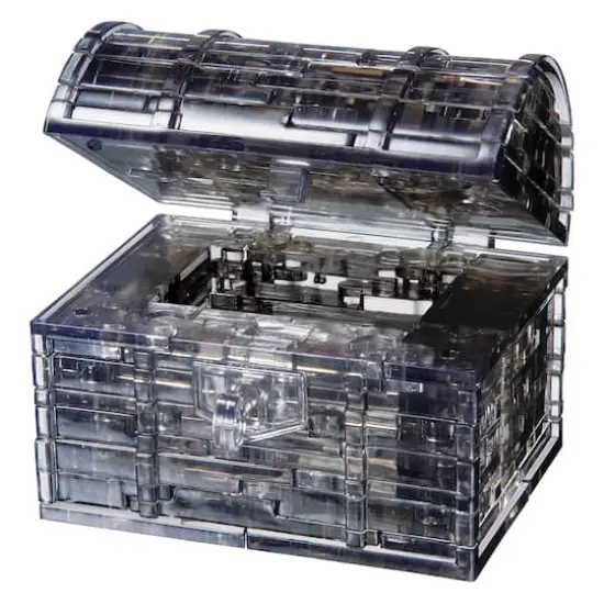 Original 3D Crystal Puzzle&trade; Black Treasure Chest 52 Piece Puzzle {1}