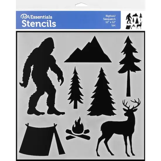 PA Essentials Bigfoot & Sasquatch Stencil, 12" x 12" {1}
