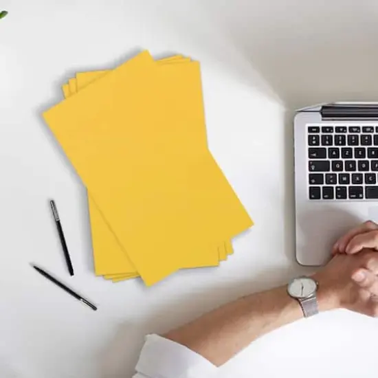 JAM Paper 11'' x 17'' 67lb. Vellum Bristol Cardstock, 50 Sheets Goldenrod {4}