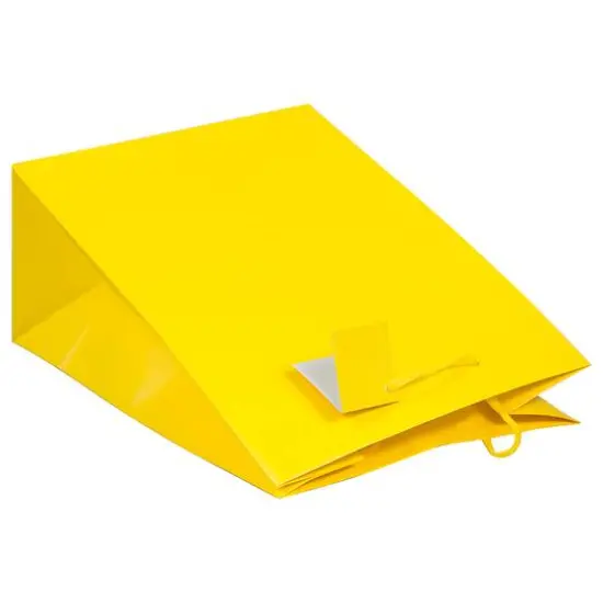 JAM Paper Medium Gift Bags with Rope Handles, 3ct. Yellow Matte {5}
