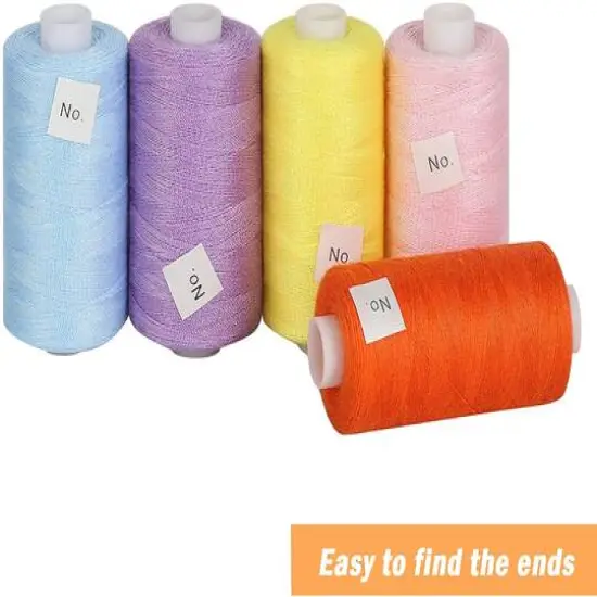 HAITRAL&reg; 15 Color Lively Cotton Sewing Thread Kit {4}