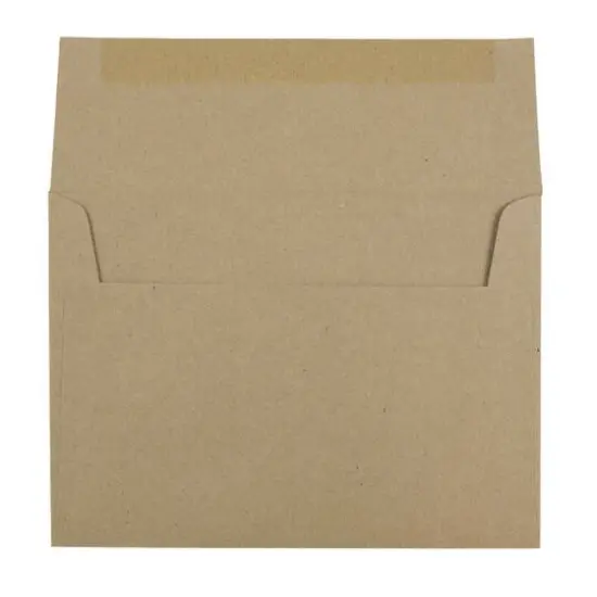JAM Paper 5" x 7" Brown Kraft Paper Bag Premium Invitation Envelopes {3}