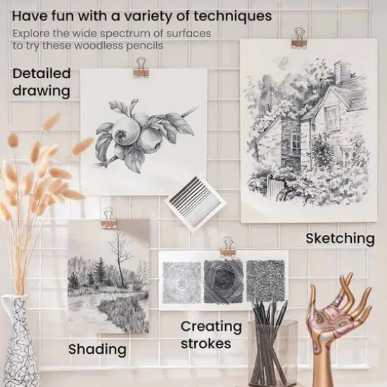 Arteza&reg; 12 Piece Woodless Graphite Pencils {6}