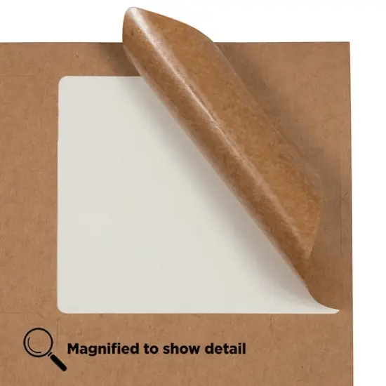 JAM Paper Adhesive Shipping Labels, 3.33" x 4" Kraft Brown {6}