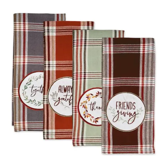 DII&reg; Plaid Thanksgiving Cozy Picnic Dishtowel Set {3}