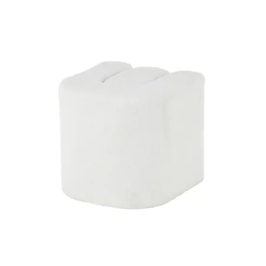 18" W-Shaped Room Ottoman White {7}