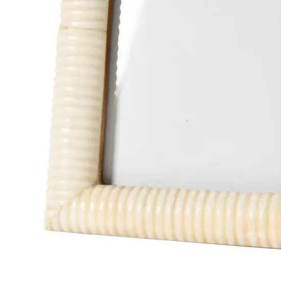 Hello Honey&reg; Natural Hand-Carved Bone 4" x 6" Photo Frame {5}