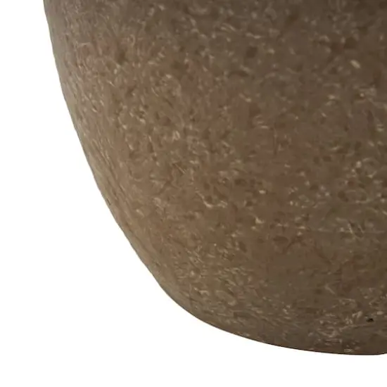 12" Brown Antique Inspired Metal Vase with Handles {5}