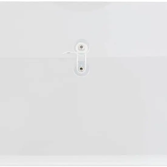 JAM Paper Booklet Plastic Envelopes with Button and String Closure, 108ct. Clear {4}