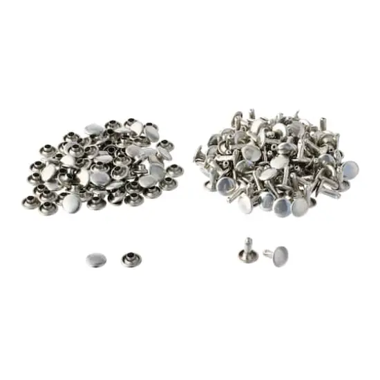 Medium Nickel Double-Cap Rivets, 100ct. by Make Market&reg; {1}