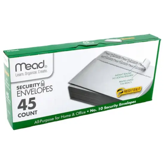 Mead&reg; Press-It Seal-It&reg; #10 Security Envelopes, 12 Pack of 45 {3}