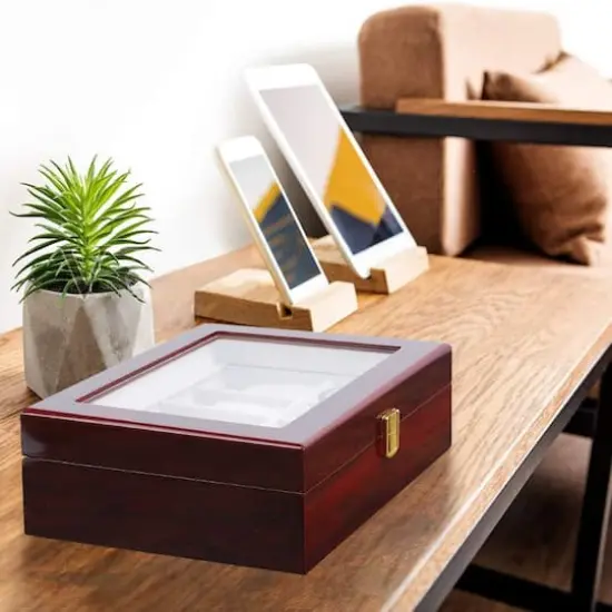 Cherry Red Deca Leather Watch Box {7}