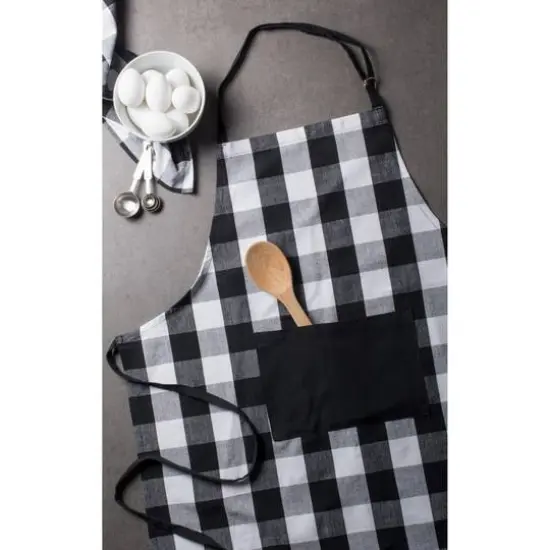 DII&reg; Buffalo Check Chef Apron Black {8}