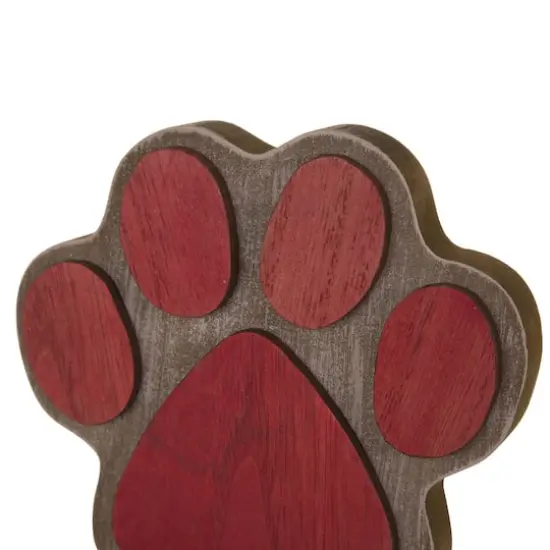 Glitzhome&reg; Paw Print Christmas Stocking Holder Set {8}