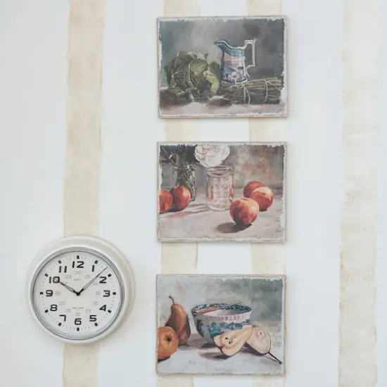 Hello Honey&reg; 12" Cream Chic Round Wall Clock {5}