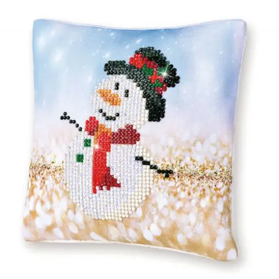 Diamond Dotz&reg; Beginner Snowman Top Hat Decorative Mini Pillow Kit {5}