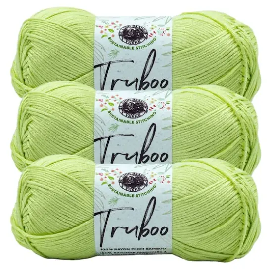 3 Pack Lion Brand&reg; Truboo Yarn Celery {1}
