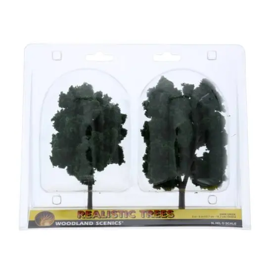 Woodland Scenics&reg; 6'' Dark Green Ready Made Realistic Trees {1}