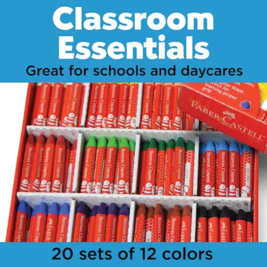 Faber-Castell&reg; 240-Piece Jumbo Beeswax Crayons School Pack {4}