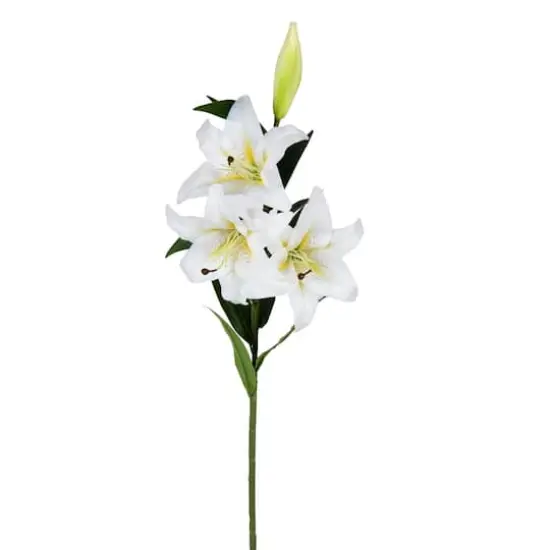 White & Yellow Real Touch Lily Spray, 2ct. {1}