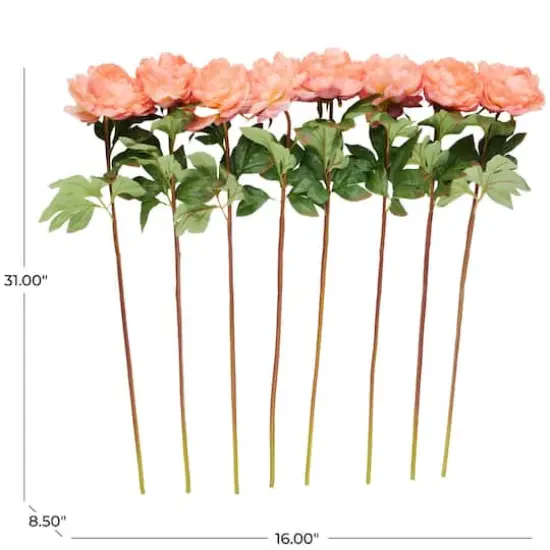 31" Orange Peony Artificial Flower Stem, 8ct. {8}