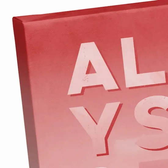 Always Forever Watercolor 12" x 12" Canvas Wall Art {4}