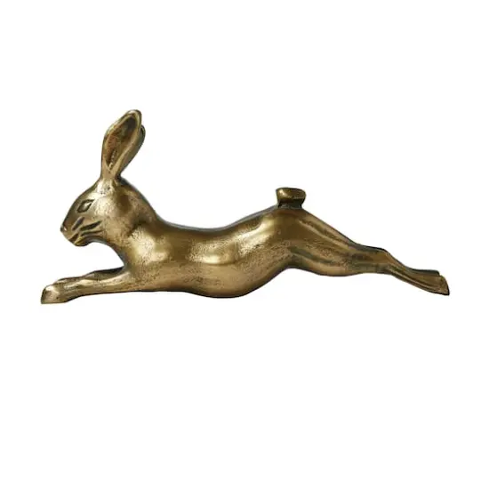 Hello Honey® 11" Antique Brass Decorative Embossed Aluminum Rabbit {4}