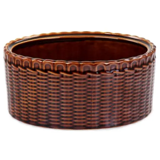 Martha Stewart 9" Brown Ceramic Goose Oval Baker {5}