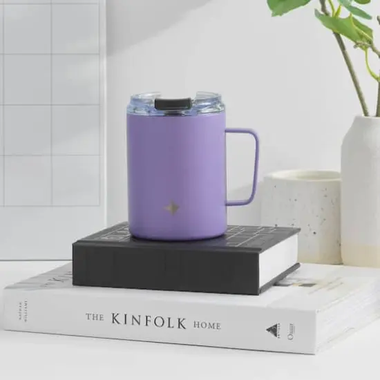 JoyJolt&reg; 12oz. Vacuum Insulated Tumbler With Lid & Handle Purple {4}