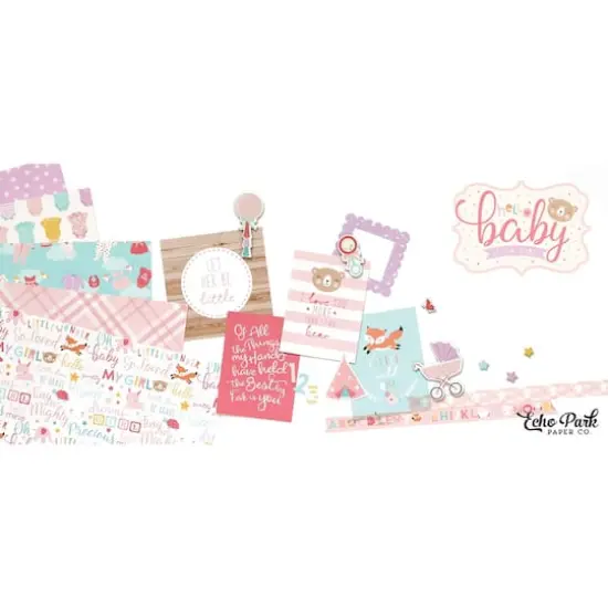 Echo Park&trade; Hello Baby Girl Collection Kit, 12" x 12" {3}