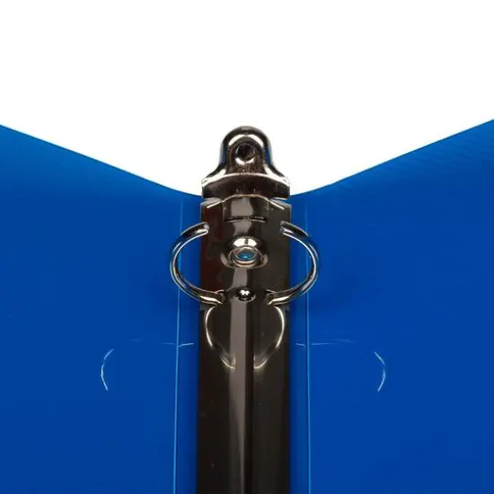 JAM Paper 0.75" Glass Twill Plastic 3-Ring Binder Blue {6}