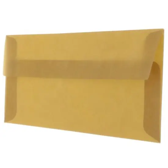 JAM Paper #10 Business Translucent Vellum Envelopes, 50ct. Earth Brown {4}