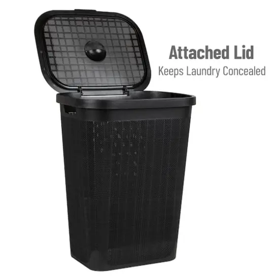 Mind Reader 18" x 24" Slim Laundry Hamper Black {6}