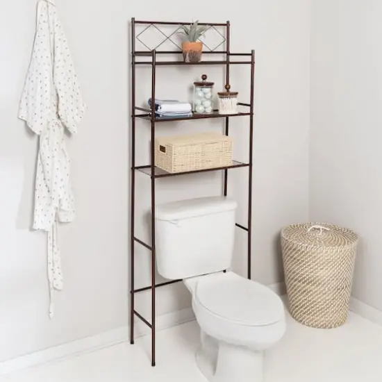 Honey Can Do Oil-Rubbed Bronze Over-the-Toilet Space Saver Shelving Unit {3}