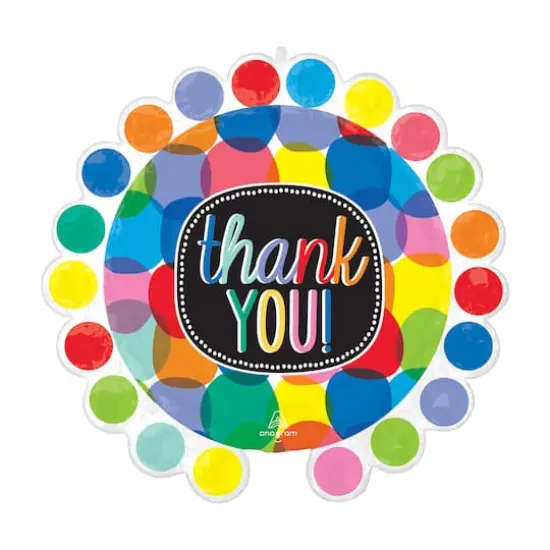 SuperShape&reg; 26" Bubbly Thank You Foil Balloon {1}