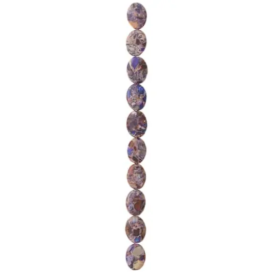 Amethyst Dyed Serpentine Jasper Oval Beads, 16mm by Bead Landing&trade; {4}