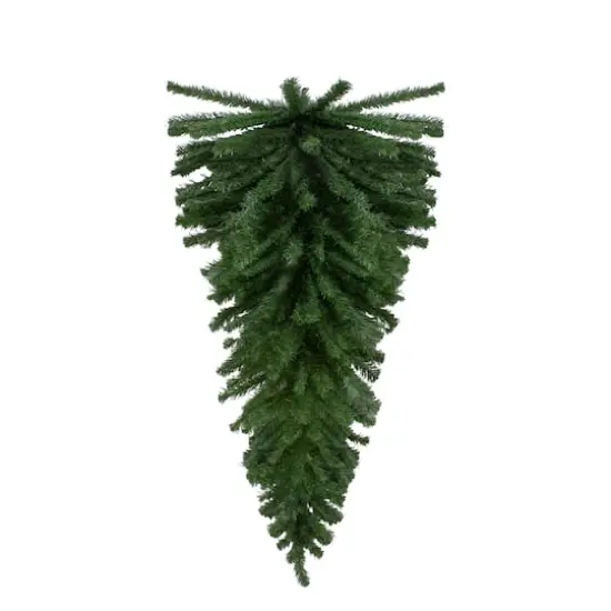 54" Green Pine Artificial Christmas Teardrop Swag {1}