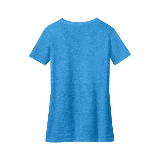 District&reg; Women's Perfect Blend&reg; V-Neck T-Shirt Heathered Bright Turquoise {5}