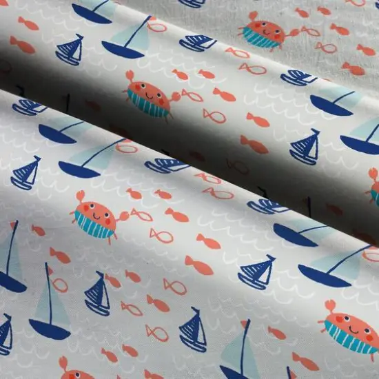 Springs Creative Products Love the Sea Crabby Fish Fabric {4}