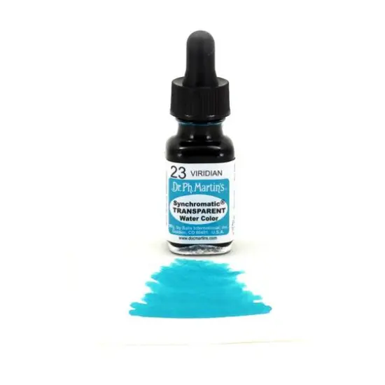 Dr. Ph. Martin's&reg; Synchromatic Transparent Watercolor, 0.5oz. 23 Viridian {4}
