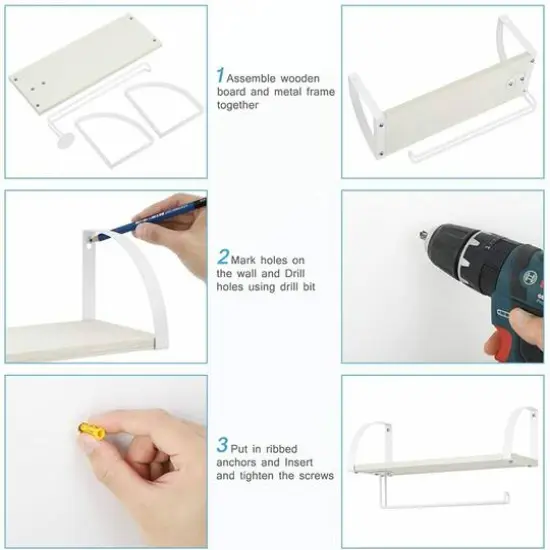 NEX&trade; 15" Wall-Mounted Paper Towel Holder with Shelf White {6}